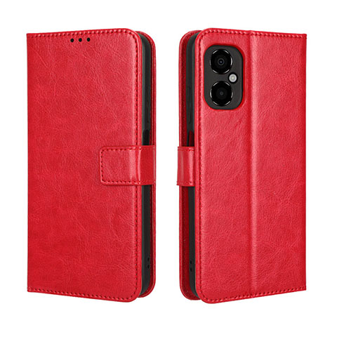 Funda de Cuero Cartera con Soporte Carcasa BY5 para Xiaomi Redmi Note 11R 5G Rojo