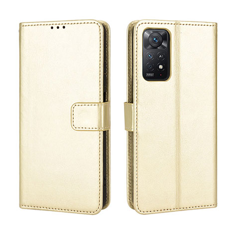 Funda de Cuero Cartera con Soporte Carcasa BY5 para Xiaomi Redmi Note 12 Pro 4G Oro