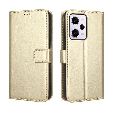 Funda de Cuero Cartera con Soporte Carcasa BY5 para Xiaomi Redmi Note 12 Pro 5G Oro