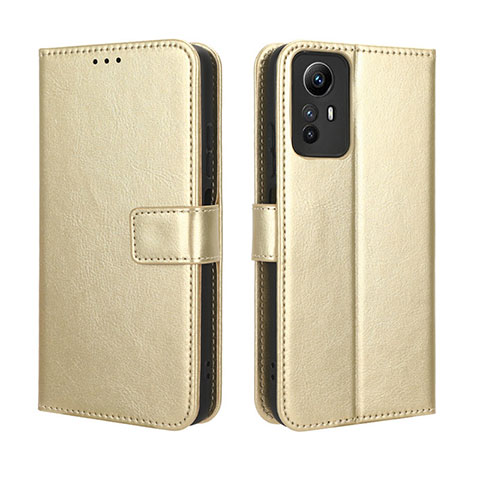 Funda de Cuero Cartera con Soporte Carcasa BY5 para Xiaomi Redmi Note 12S Oro