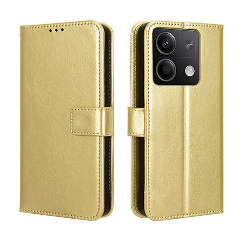 Funda de Cuero Cartera con Soporte Carcasa BY5 para Xiaomi Redmi Note 13 5G Oro