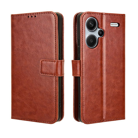 Funda de Cuero Cartera con Soporte Carcasa BY5 para Xiaomi Redmi Note 13 Pro+ Plus 5G Marron