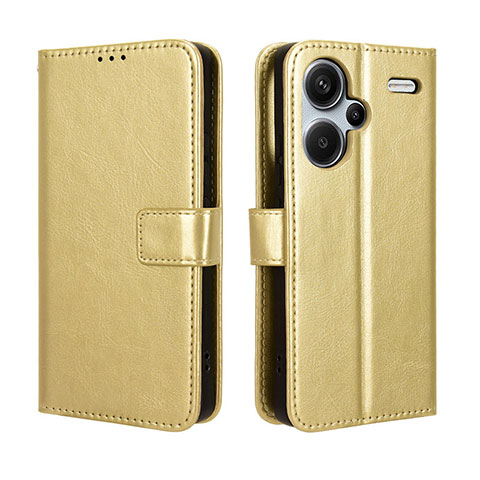 Funda de Cuero Cartera con Soporte Carcasa BY5 para Xiaomi Redmi Note 13 Pro+ Plus 5G Oro