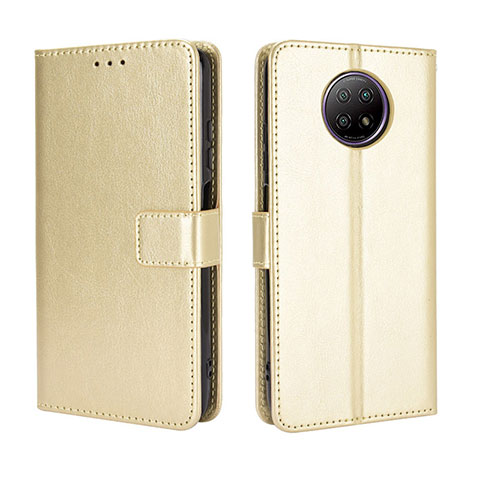 Funda de Cuero Cartera con Soporte Carcasa BY5 para Xiaomi Redmi Note 9 5G Oro