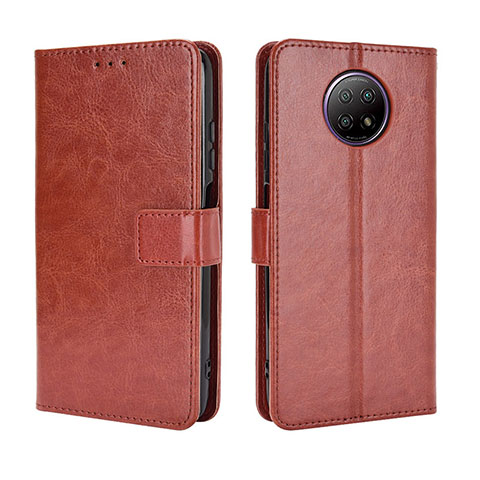 Funda de Cuero Cartera con Soporte Carcasa BY5 para Xiaomi Redmi Note 9T 5G Marron