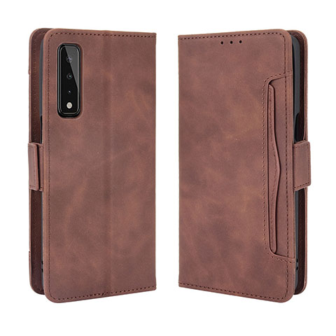 Funda de Cuero Cartera con Soporte Carcasa BY6 para LG Stylo 7 Marron