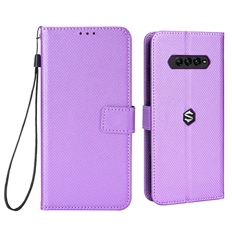 Funda de Cuero Cartera con Soporte Carcasa BY6 para Xiaomi Black Shark 4 Pro 5G Morado