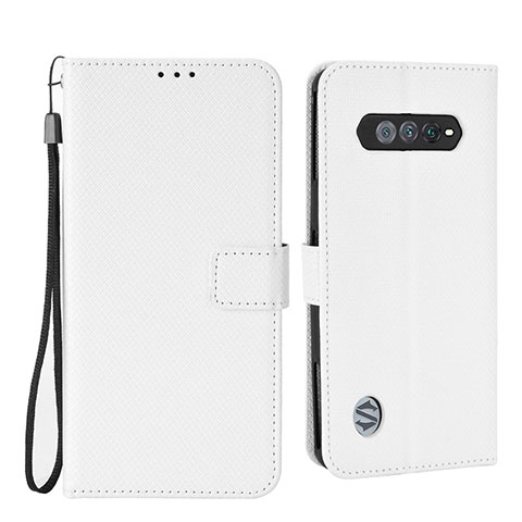 Funda de Cuero Cartera con Soporte Carcasa BY6 para Xiaomi Black Shark 4S 5G Blanco