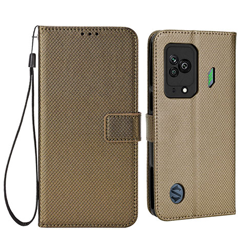 Funda de Cuero Cartera con Soporte Carcasa BY6 para Xiaomi Black Shark 5 5G Marron