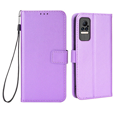 Funda de Cuero Cartera con Soporte Carcasa BY6 para Xiaomi Civi 5G Morado