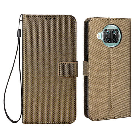 Funda de Cuero Cartera con Soporte Carcasa BY6 para Xiaomi Mi 10i 5G Marron