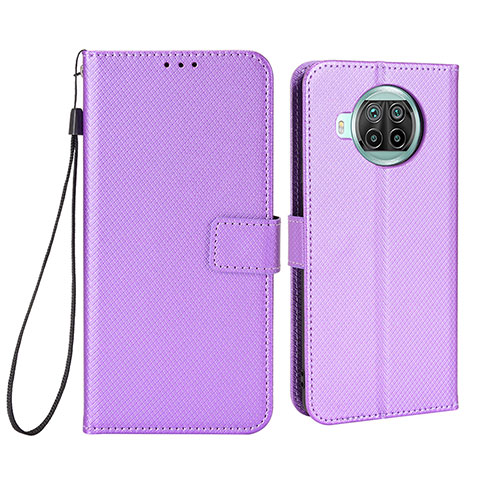 Funda de Cuero Cartera con Soporte Carcasa BY6 para Xiaomi Mi 10i 5G Morado