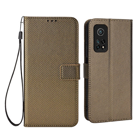 Funda de Cuero Cartera con Soporte Carcasa BY6 para Xiaomi Mi 10T 5G Marron