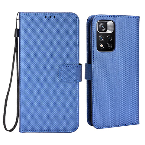 Funda de Cuero Cartera con Soporte Carcasa BY6 para Xiaomi Mi 11i 5G (2022) Azul