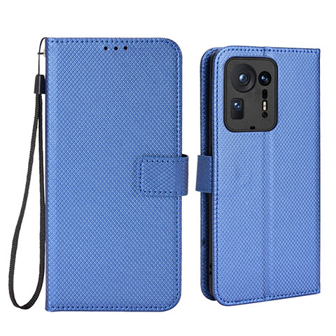 Funda de Cuero Cartera con Soporte Carcasa BY6 para Xiaomi Mi Mix 4 5G Azul