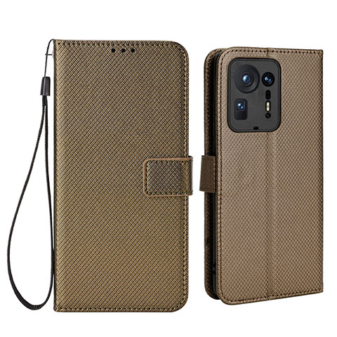 Funda de Cuero Cartera con Soporte Carcasa BY6 para Xiaomi Mi Mix 4 5G Marron