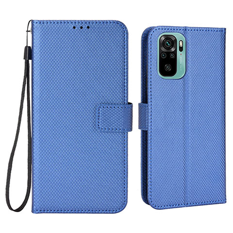 Funda de Cuero Cartera con Soporte Carcasa BY6 para Xiaomi Poco M5S Azul