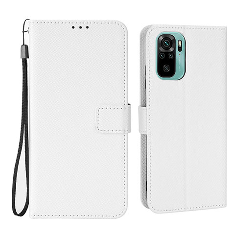 Funda de Cuero Cartera con Soporte Carcasa BY6 para Xiaomi Poco M5S Blanco