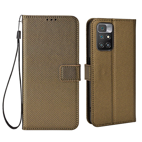 Funda de Cuero Cartera con Soporte Carcasa BY6 para Xiaomi Redmi 10 (2022) Marron