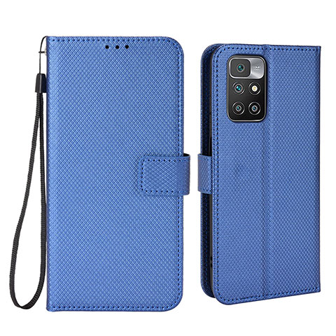 Funda de Cuero Cartera con Soporte Carcasa BY6 para Xiaomi Redmi 10 4G Azul