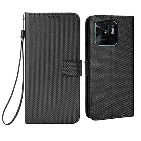 Funda de Cuero Cartera con Soporte Carcasa BY6 para Xiaomi Redmi 10 India Negro