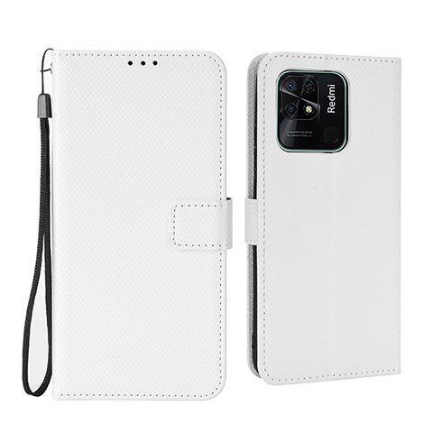 Funda de Cuero Cartera con Soporte Carcasa BY6 para Xiaomi Redmi 10C 4G Blanco