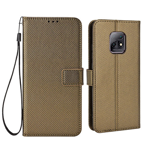 Funda de Cuero Cartera con Soporte Carcasa BY6 para Xiaomi Redmi 10X Pro 5G Marron