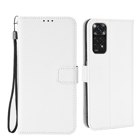 Funda de Cuero Cartera con Soporte Carcasa BY6 para Xiaomi Redmi Note 11S 4G Blanco