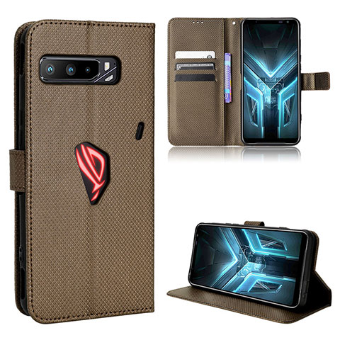 Funda de Cuero Cartera con Soporte Carcasa BY7 para Asus ROG Phone 3 Marron