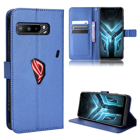 Funda de Cuero Cartera con Soporte Carcasa BY7 para Asus ROG Phone 3 Strix ZS661KS Azul