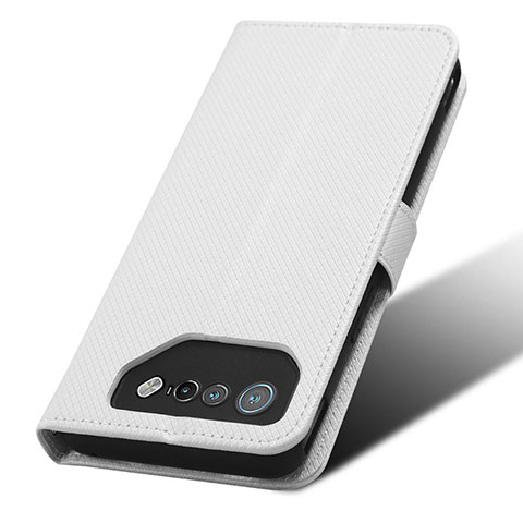 Funda de Cuero Cartera con Soporte Carcasa BY7 para Asus ROG Phone 7 Pro Blanco