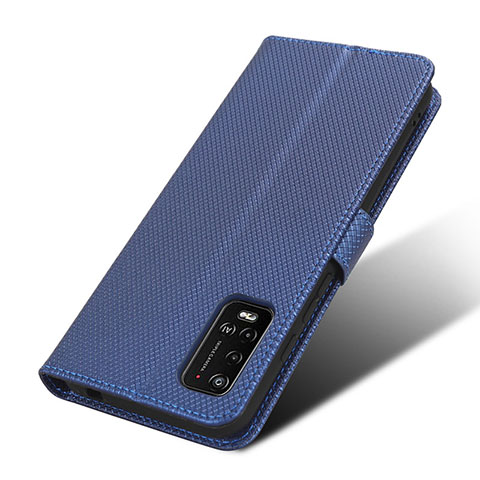 Funda de Cuero Cartera con Soporte Carcasa BY7 para Wiko Power U10 Azul