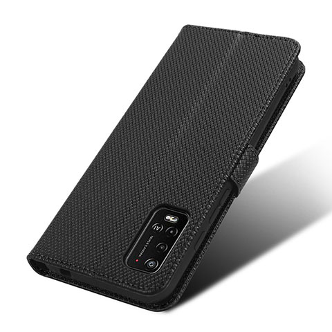 Funda de Cuero Cartera con Soporte Carcasa BY7 para Wiko Power U10 Negro