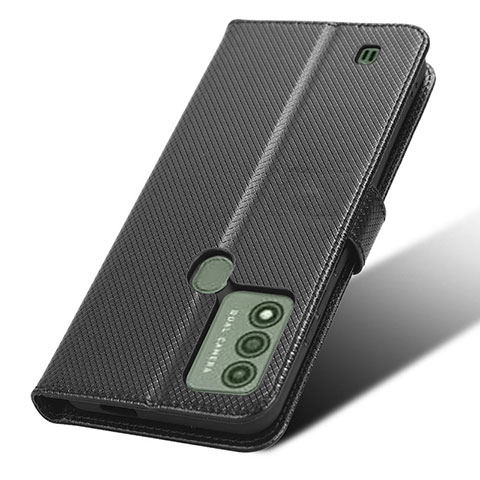 Funda de Cuero Cartera con Soporte Carcasa BY7 para Wiko Voix Negro