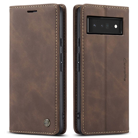 Funda de Cuero Cartera con Soporte Carcasa C01S para Google Pixel 6 Pro 5G Marron