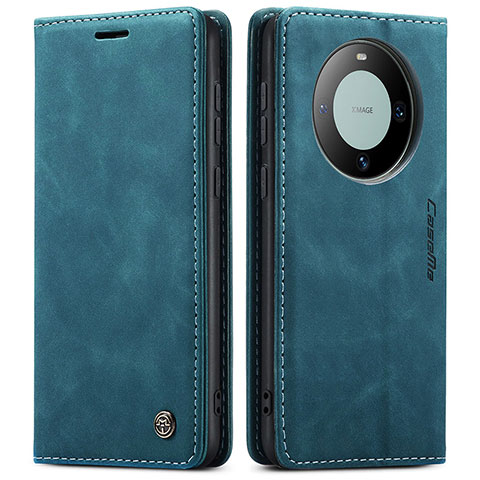 Funda de Cuero Cartera con Soporte Carcasa C01S para Huawei Mate 60 Pro Azul