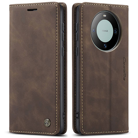 Funda de Cuero Cartera con Soporte Carcasa C01S para Huawei Mate 60 Pro Marron