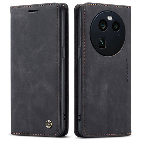 Funda de Cuero Cartera con Soporte Carcasa C01S para Oppo Find X6 5G Negro