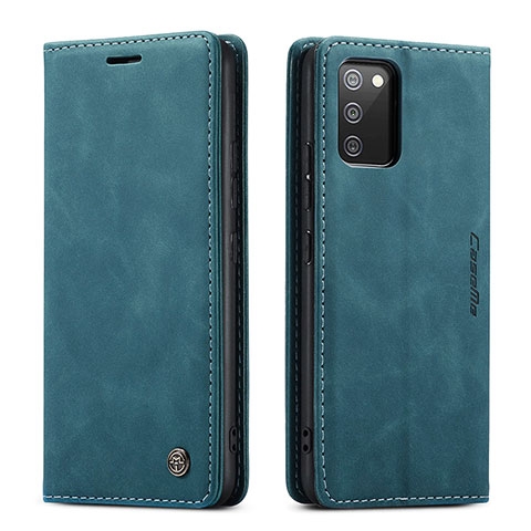 Funda de Cuero Cartera con Soporte Carcasa C01S para Samsung Galaxy A03s Azul