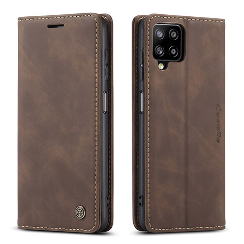 Funda de Cuero Cartera con Soporte Carcasa C01S para Samsung Galaxy A12 Marron