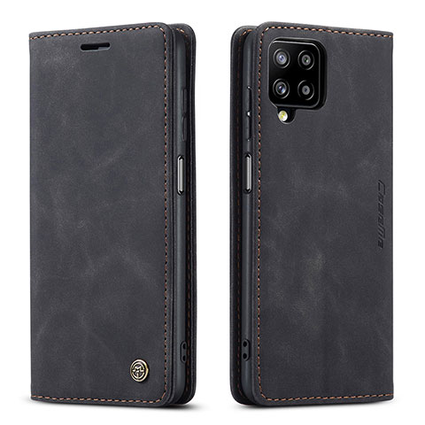 Funda de Cuero Cartera con Soporte Carcasa C01S para Samsung Galaxy A12 Negro