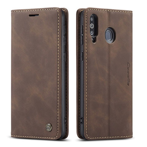 Funda de Cuero Cartera con Soporte Carcasa C01S para Samsung Galaxy A40s Marron