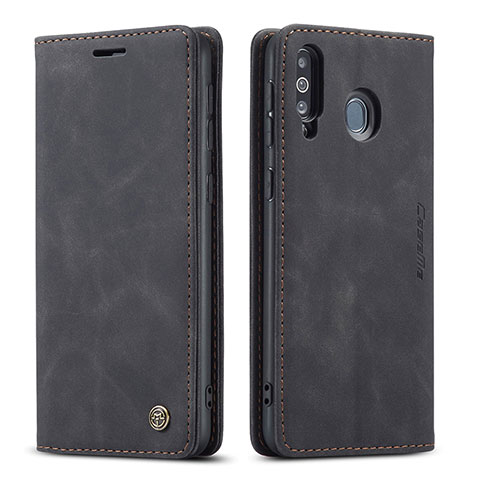 Funda de Cuero Cartera con Soporte Carcasa C01S para Samsung Galaxy A40s Negro