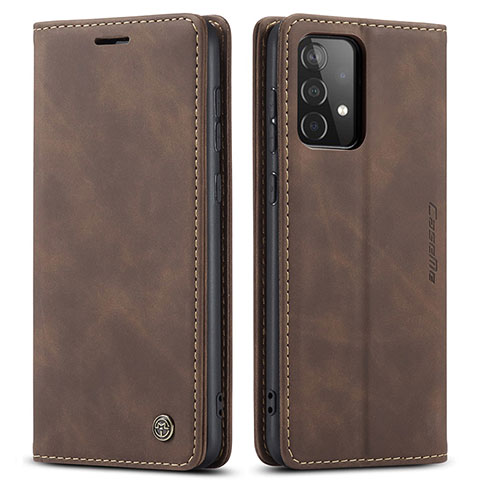 Funda de Cuero Cartera con Soporte Carcasa C01S para Samsung Galaxy A52s 5G Marron