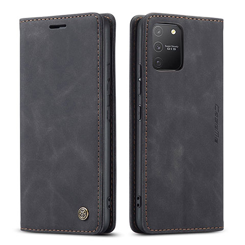 Funda de Cuero Cartera con Soporte Carcasa C01S para Samsung Galaxy A91 Negro