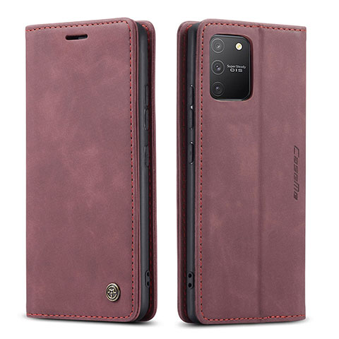 Funda de Cuero Cartera con Soporte Carcasa C01S para Samsung Galaxy A91 Rojo Rosa