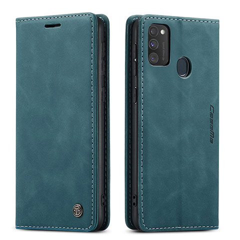 Funda de Cuero Cartera con Soporte Carcasa C01S para Samsung Galaxy M30s Azul