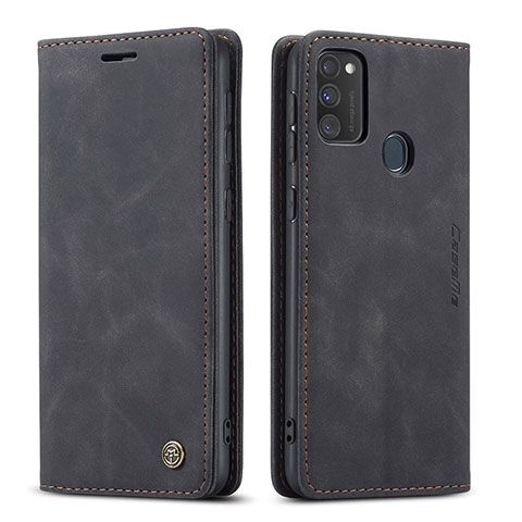 Funda de Cuero Cartera con Soporte Carcasa C01S para Samsung Galaxy M30s Negro