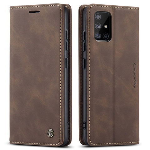 Funda de Cuero Cartera con Soporte Carcasa C01S para Samsung Galaxy M40S Marron