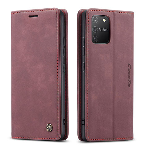 Funda de Cuero Cartera con Soporte Carcasa C01S para Samsung Galaxy S10 Lite Rojo Rosa